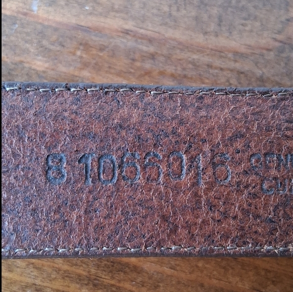 Talbots Vintage Western Brown Leather Belt with Silver Buckle - Picture 6 of 12